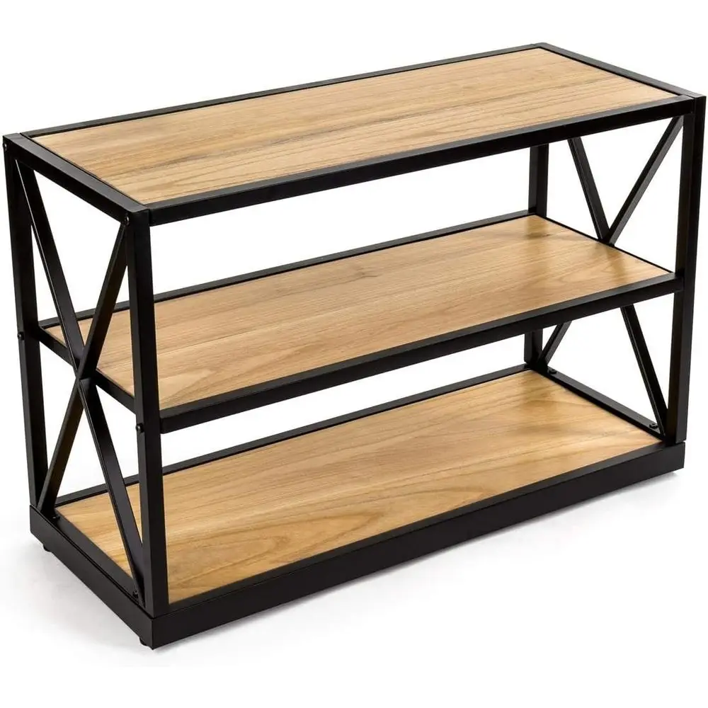 

Натуральный трехъярусный стеллаж из массива сосны в индустриальном стиле (XSH3NAT)