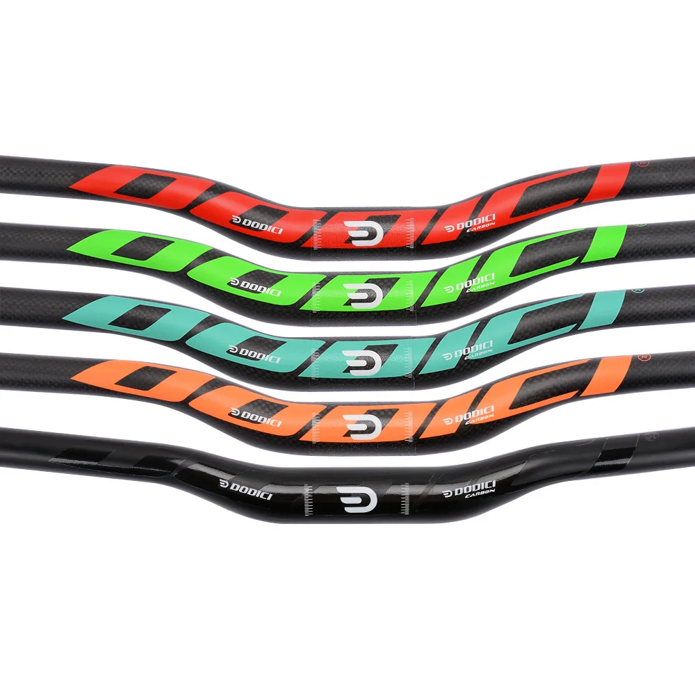 DODICI Carbon Handlebar MTB Handlebar Flat Or Rise Handlebar 31.8*690/720/740mm Matt Bicycle Handlebars Mountain Bike Accessorie