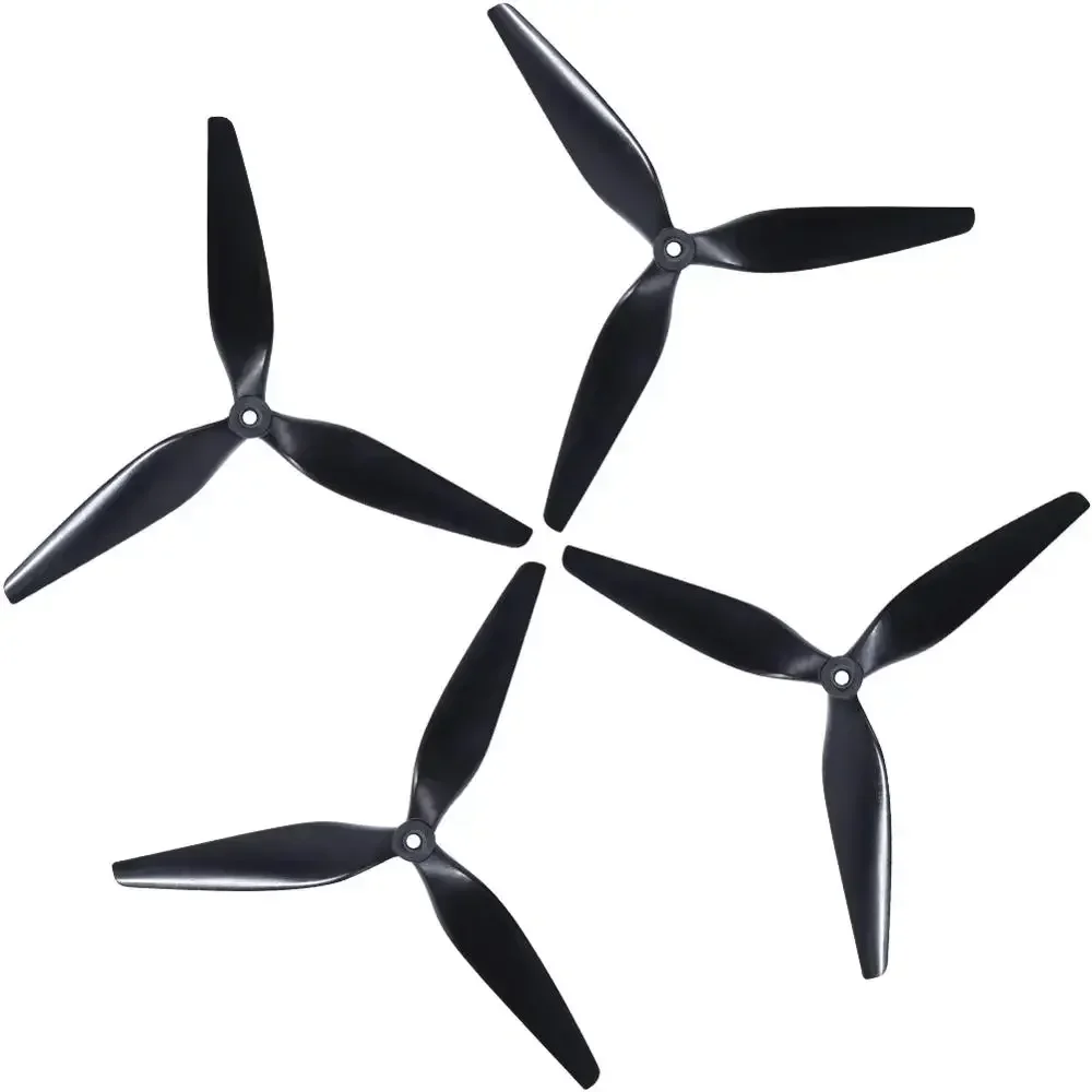 HQ MacroQuad Prop 8x4x3 8inch/ 9x5x3 9inch/ 10x5x3 10inch 3 Blade Black-Glass Fiber Reinforced Nylon Propeller for RC FPV Drone