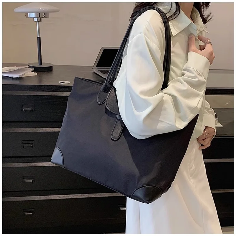 

Сумка-тоут, водонепроницаемая большая вместительная ткань Оксфорд, ниша для пожилых людей, универсальная сумка-тоут на плечо для студентов