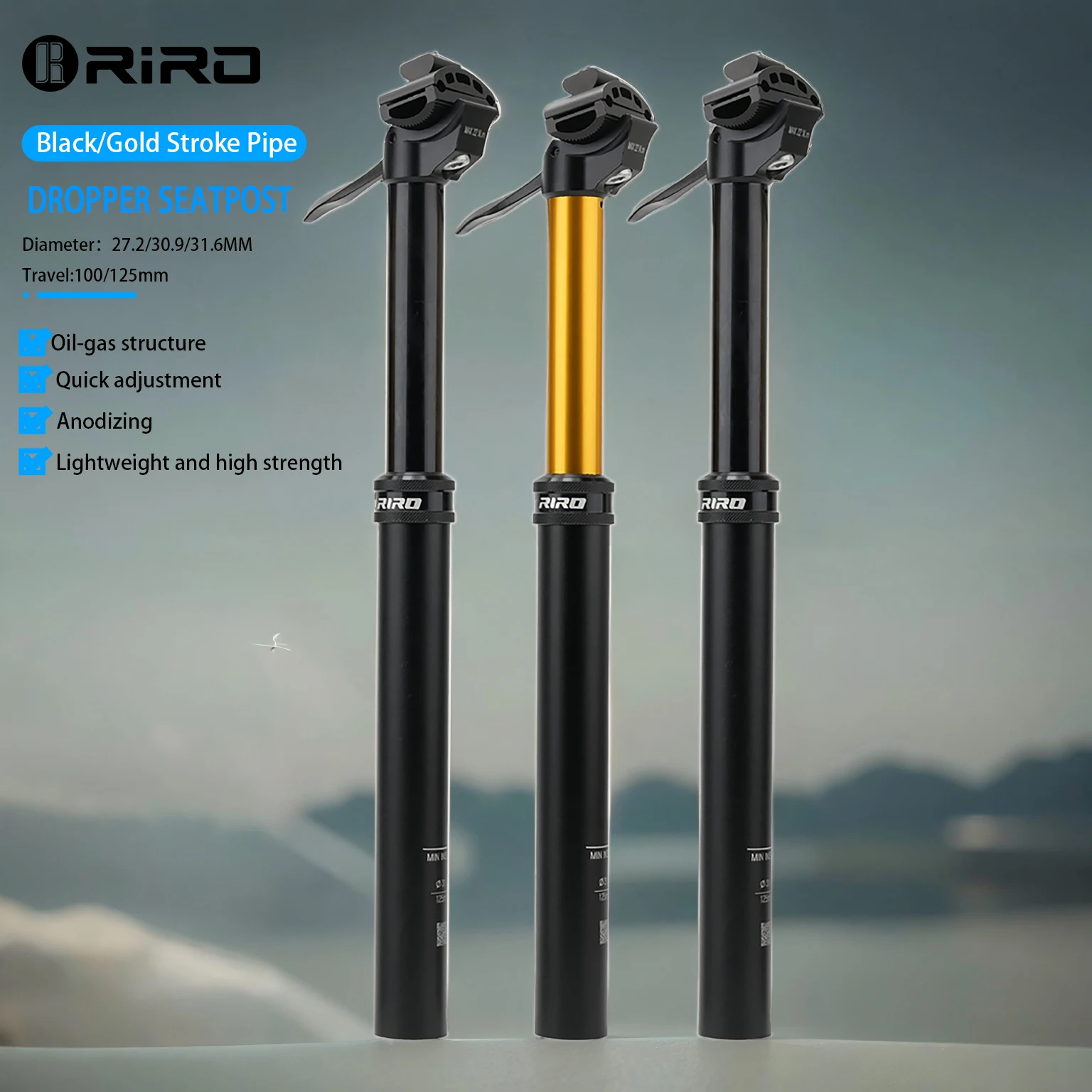 

Гидравлический подседельный штырь RIRO SP1 для велосипеда 27,2/30,9/31,6 мм, диаметр 100/125 мм, регулируемая по высоте подседельная трубка для шоссейного велосипеда MTB