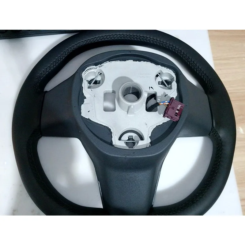 Car Heated Steering Wheel Fit For Tesla Model 3 Model Y 2017 2018 2019 2020 2021 2022 2023 Driver PU Leather Steering Wheel Aluminum Alloy Frame OE 1490214-00-B 1490214 with Heated