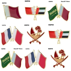 5pcs a lot Qatar Flag Laple Pin Badge Brooch