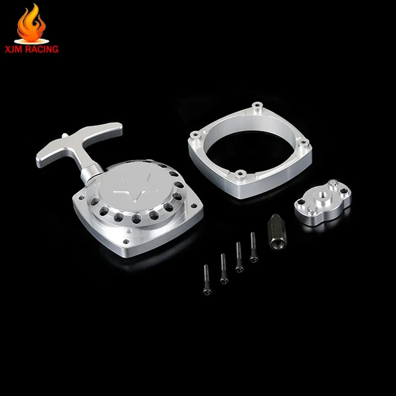 Metalen Easy Pull Starter met Turbine Wijzerplaat Set voor 1/5 HPI ROVAN KM BAJA Losi 5T FG GoPed RedCat 23cc-30.5cc MOTOREN Onderdelen
