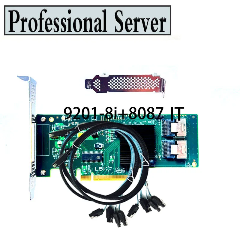 

LSI 9201-8i 6G P20 9211-8I SAS/SATA PCI-E controller IT Mode ZFS FreeNAS unRAID+ 2*SFF-8087 SATA