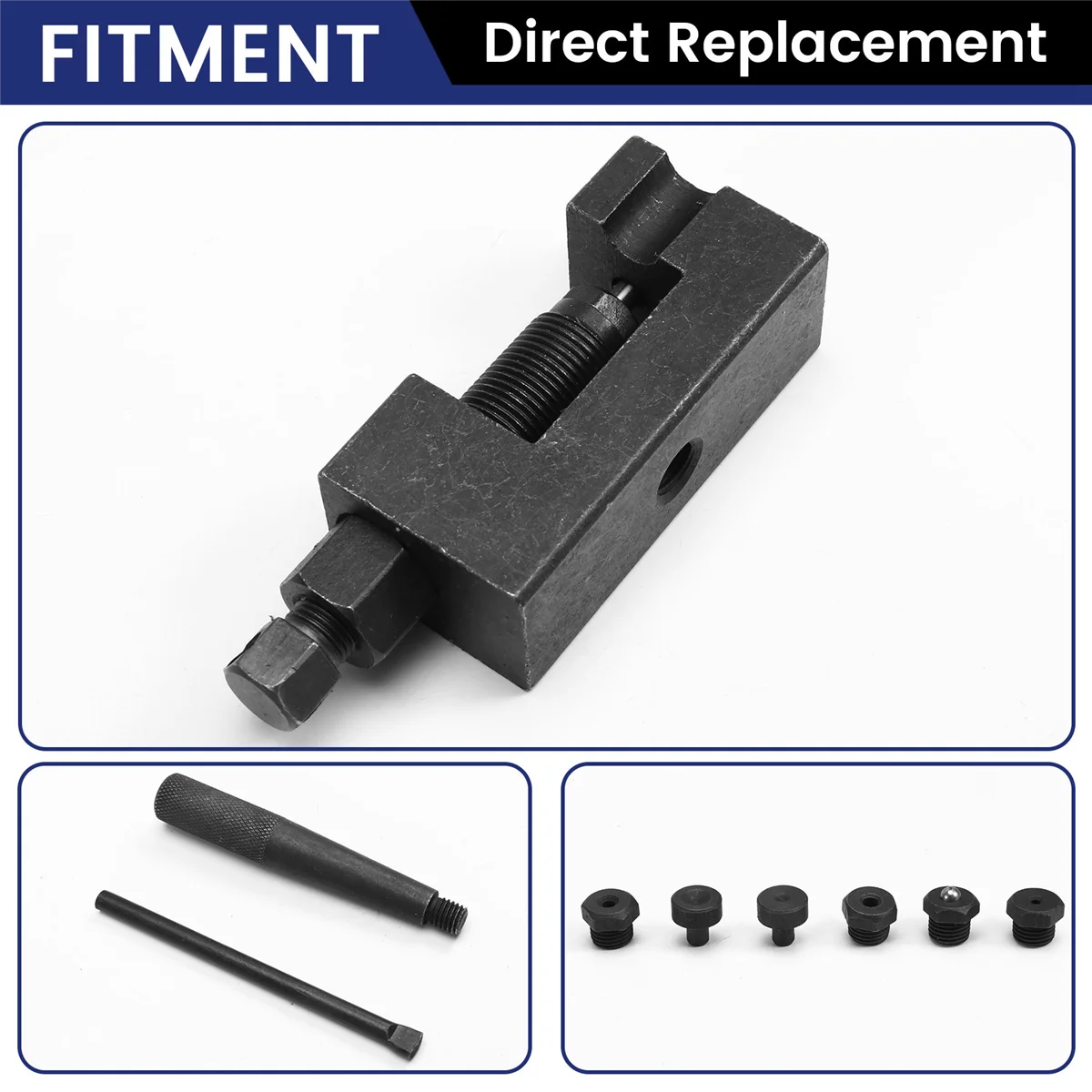 

A47ZZ Motorcycle Splitter Heavy Chain Breaker Cutter Riveter Tool Kit Accessories Oil Seal Chain Tool Chain Cutter