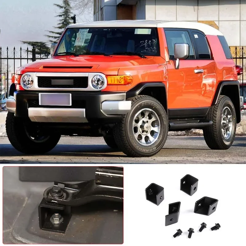 

4 PCS Black Metal Seat Base Height Increase Bracket Gasket For Toyota FJ Cruiser 2007-2021 Interior Modification Car Accessories