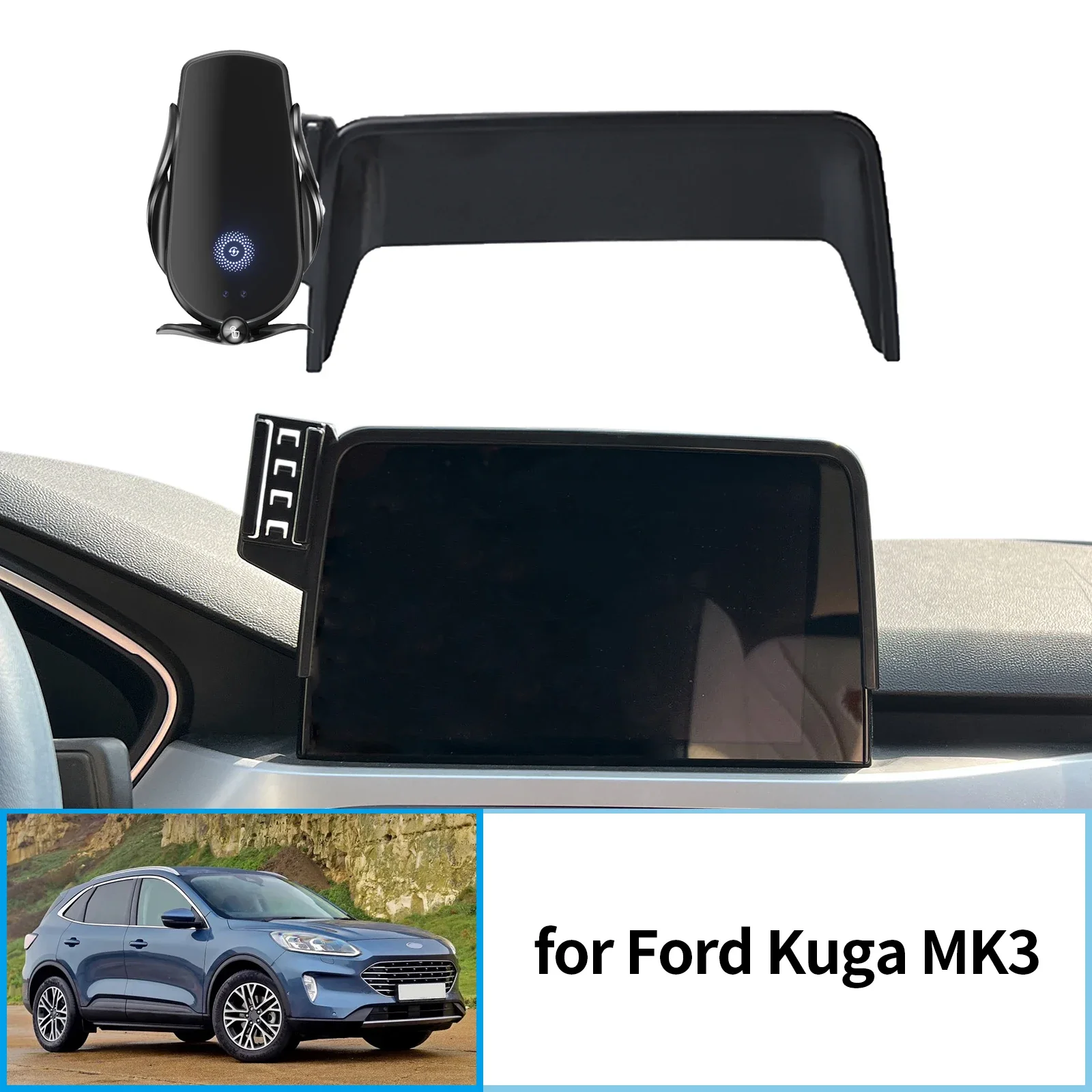 

for Ford Kuga MK3 3d 2019~2022 ST-Line (8in) Car Mobile Phone Holder Accessories GPS Bracket Navigation Stand Auto