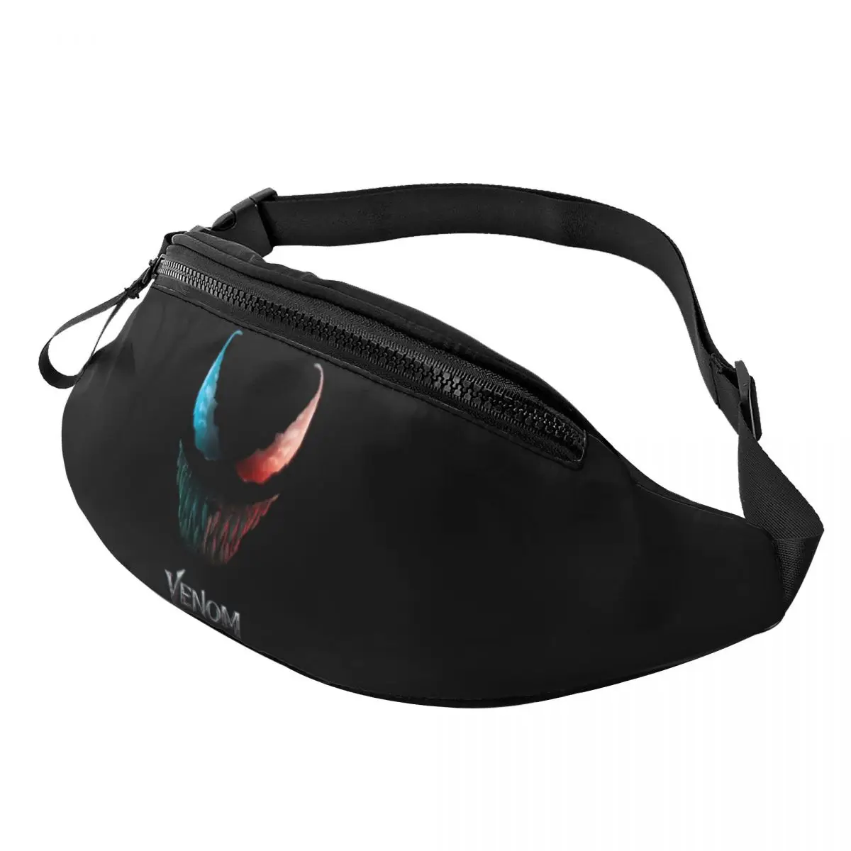 Custom Wallpaper Fanny Pack Men Women Venom Crossbody Waist Bag for Hiking Phone Money Pouch