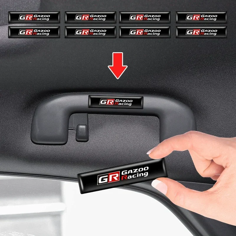 10Pcs Epoxy Car Sticker GR Sport Interior for GR Gazoo Racing C-HR Avensis Prado Corolla Body Rear Decals Accessories For Toyota