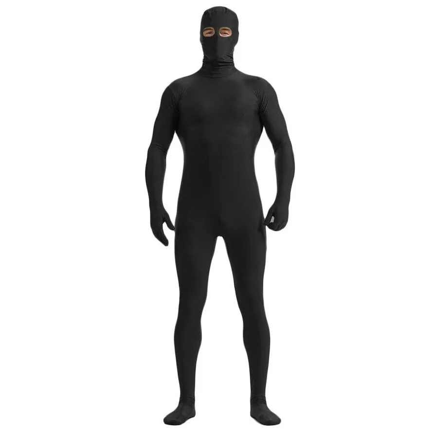 الكبار عيون مفتوحة كامل الجسم Zentai البدلة زي لجميع القديسين الرجال الجلد الثاني ضيق الدعاوى دنة ارتداءها تأثيري ازياء