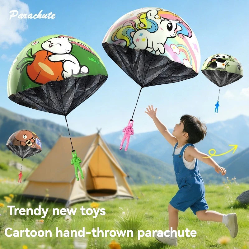 

New children's parachute outdoor sports hand thrown parachute park toy airdrop outdoor interactive game props