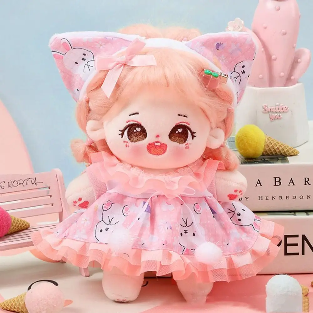 Acessórios lindo vestido de algodão de 20 cm lindo conjunto de roupas bacana
