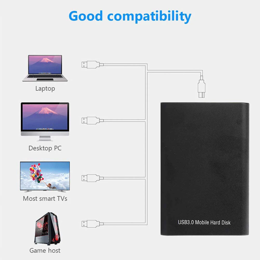 

Y19A 230GB External Hard Drives USB 3.0 2.5 Portable Ultra Thin Aluminum Alloy Metal Mobile Hard Disk