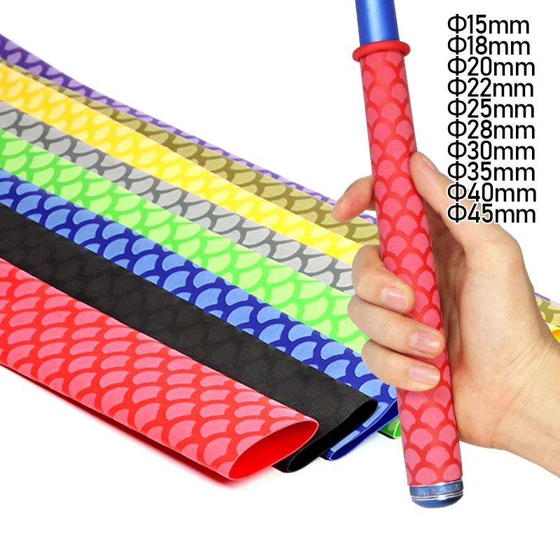 Non-Slip Heat Shrink Tube Diameter 15 18 20 22 25 28 30 35 40 45mm Insulated Sleeve Anti Skid for Racket Handle Grip Fishing Rod