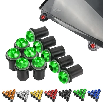 5 ミリメートル 10 個フロントガラスフロントガラスディフレクターボルトキット Kawasaki ZX6R ZX-6R ZX 6R ZX7R ZX9R ZX10R ZX-10R ZX12R ZX14R Versys1000