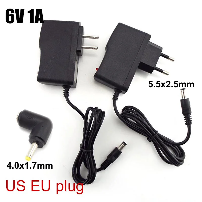 6V 1A 2A 3A AC to DC 100V-240V wall Charger Power Supply 1000ma Adapter 4.0x1.7mm Converter adaptor Transformer EU Plug charging