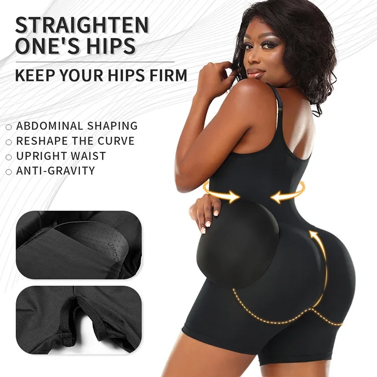 

Hip Sponge Pad Thickened Upgrade Fake Hip Lifting Sexy Butt Padded Bodysuit Waist Trainer Body Shaper Tummy Control Underbust