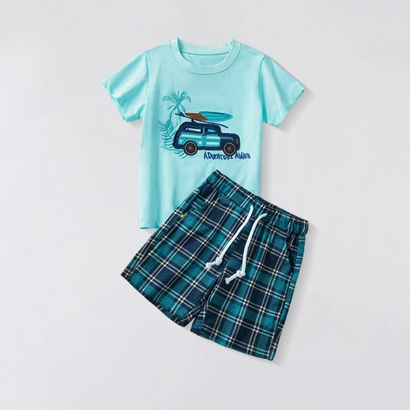 

Kids Clothes Boys Short Sleeve Set New Summer Fashion Print T-shirt Set Cute Boys Clothes