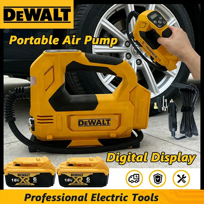 DEWALT Portable Air Pump Cordless Inflator Tool For Car Tyre Inflator Electric Motorcycle Pump For Dewalt 18V 20V Battery