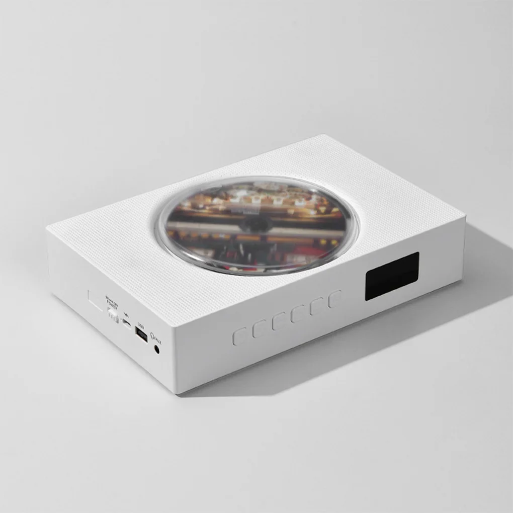 ポータブル CD プレーヤー 内蔵スピーカー ステレオ ダブル 3.5mm ヘッドフォン ジャック デスクトップ CD 音楽プレーヤー FM ラジオ