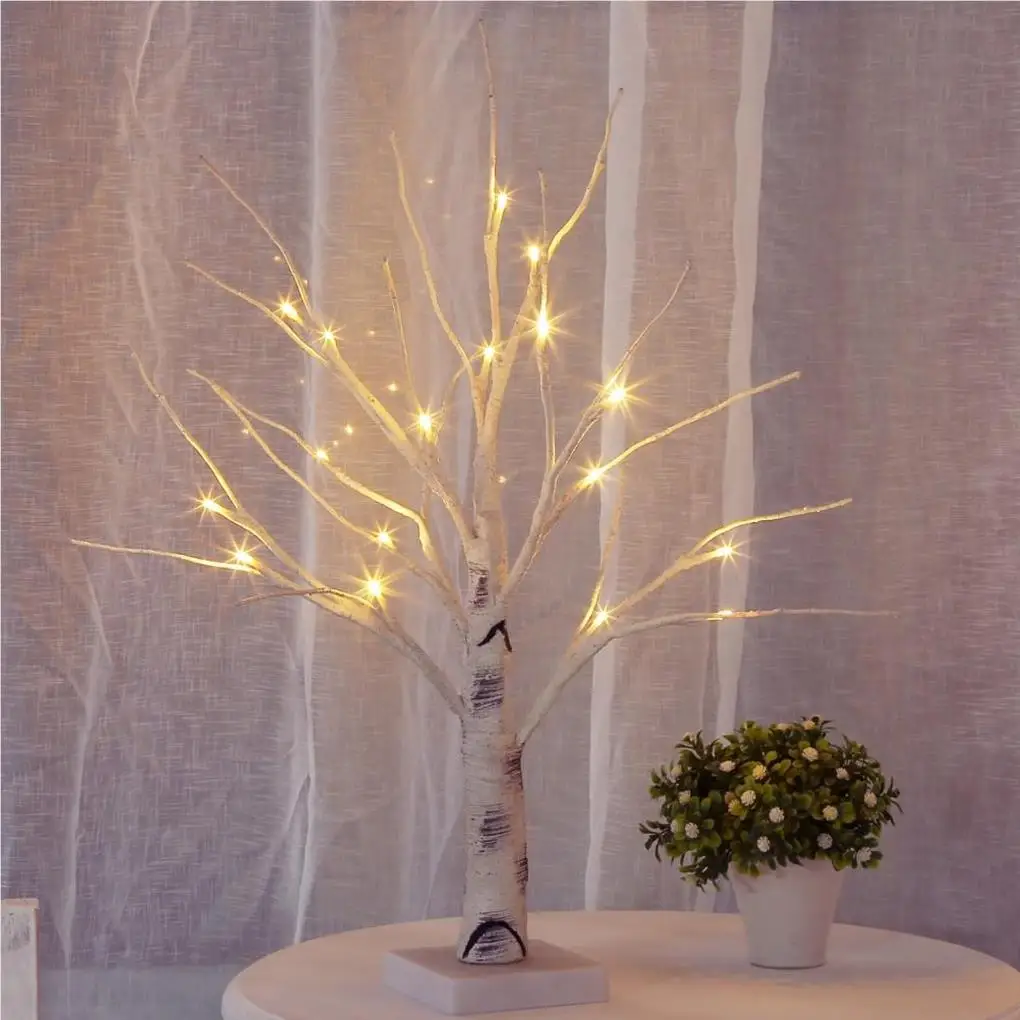 Imagem -02 - Glowing Birch Tree Lights Branch Light Night Led Lights Adequado para Casa Quarto Festa de Casamento Decoração de Natal 24 144 Leds