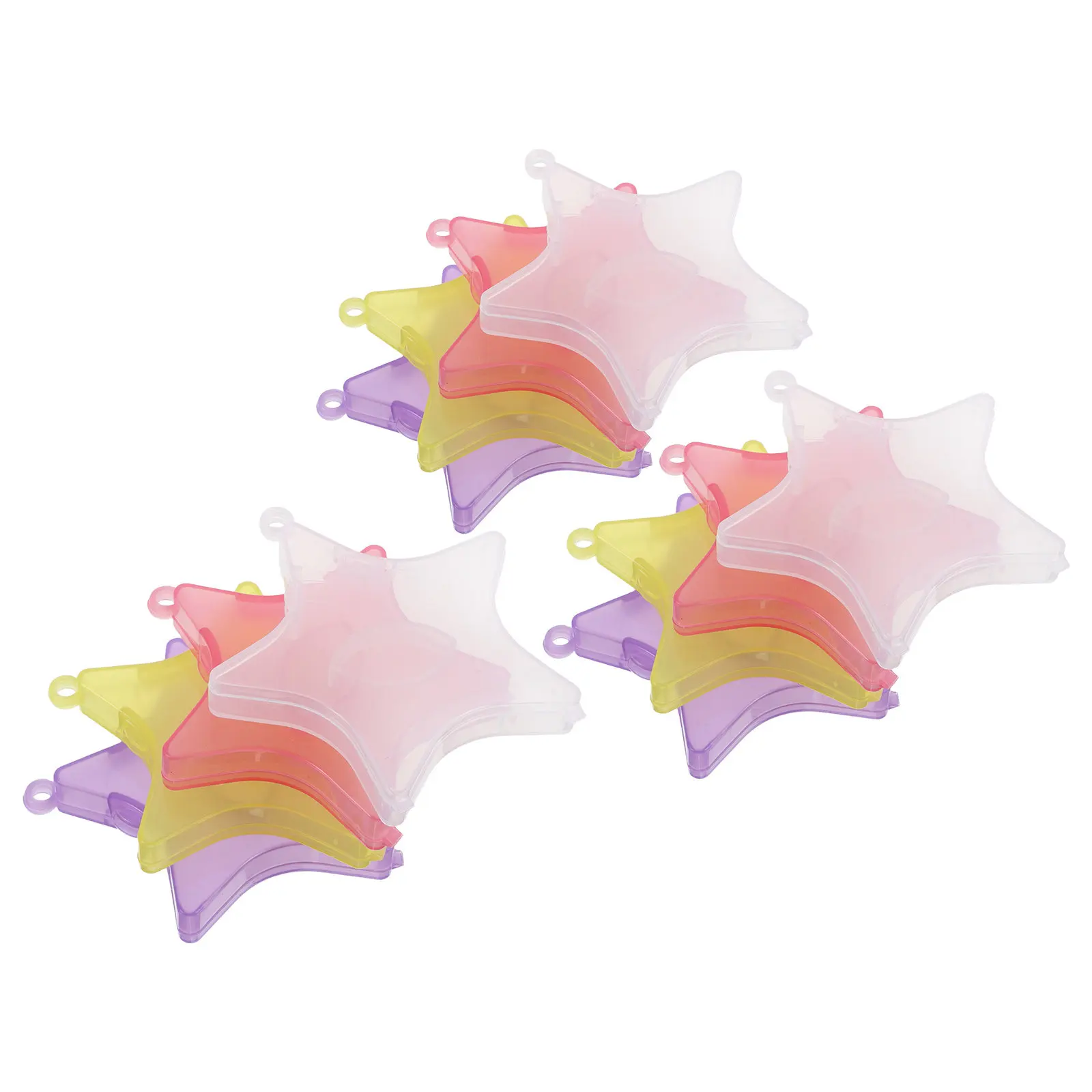 

Набор из 12 разноцветных коробочек для хранения ресниц в форме звезды, пустые пластиковые контейнеры для накладных ресниц, портативный дорожный органайзер для ресниц