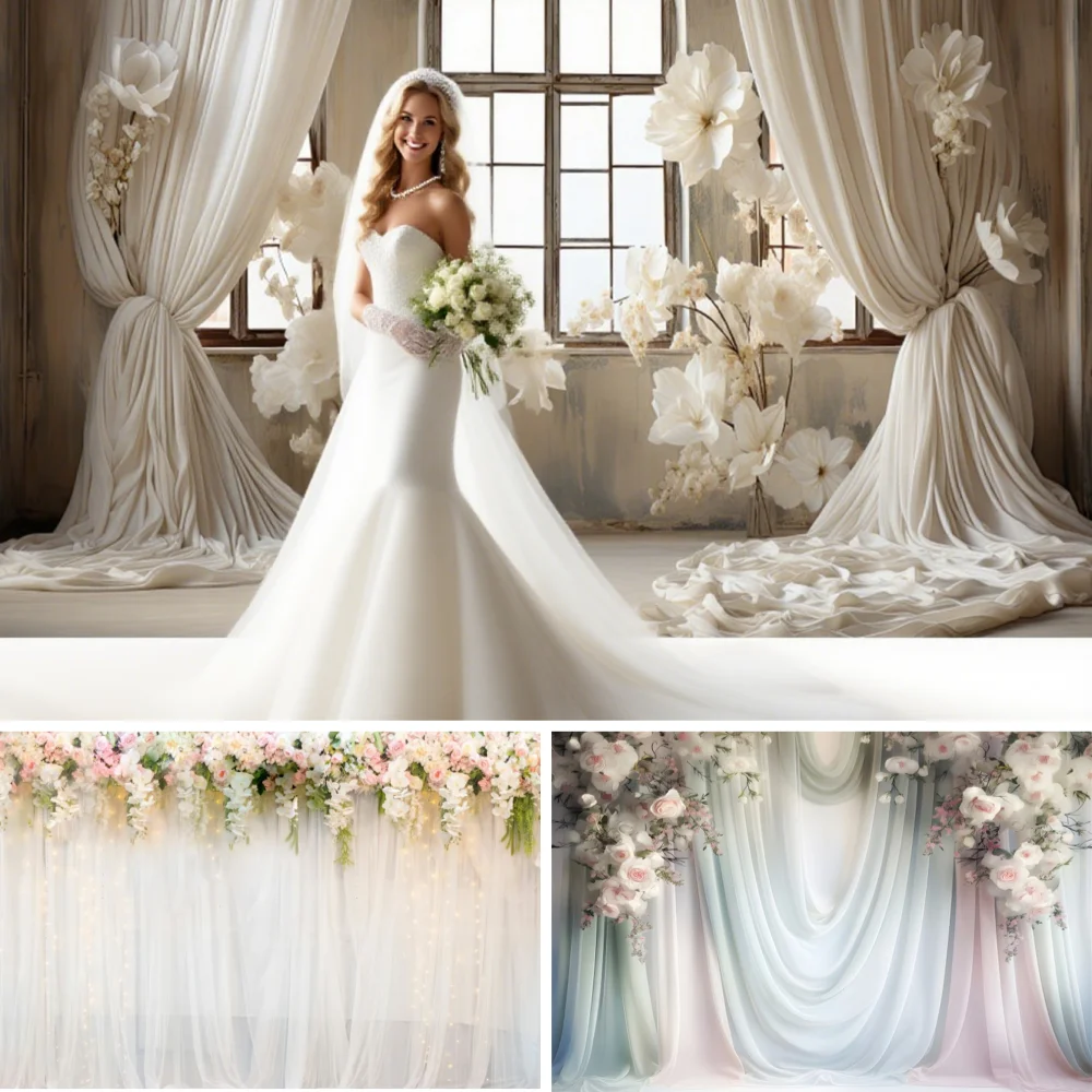 

Fantasy Wedding Photography Backdrop Abstract Flower Wall Photocall Birthday Decor Maternity Portrait Background Photo Studio