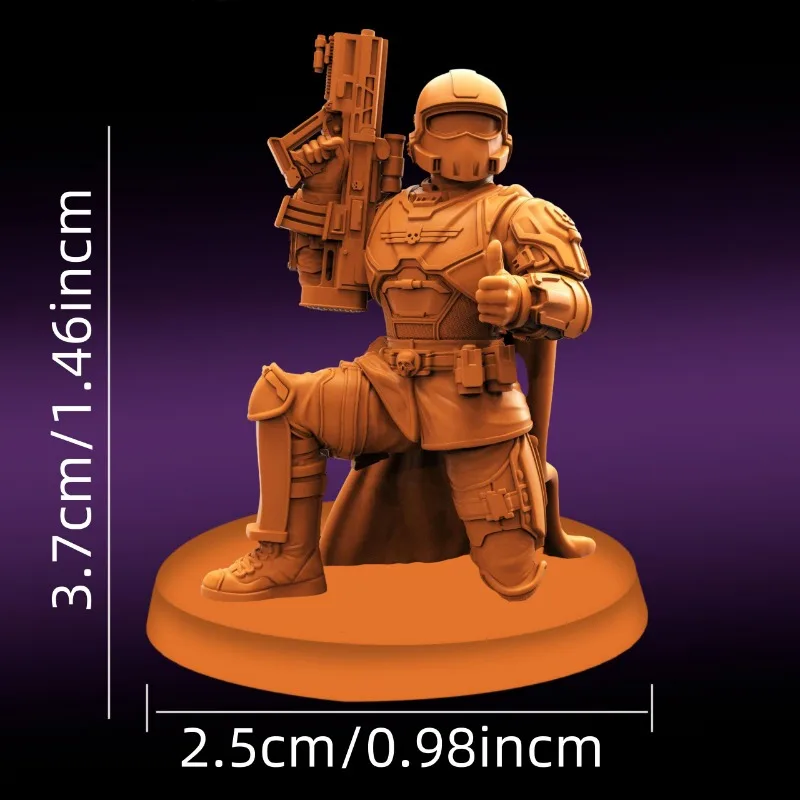 Kit garage fai da te Helljumper A1 - 2404scifi Democracy Troopers GK, giocattolo ornamentale da collezione, materiale ABS, arancione-rosso, regalo per uomini