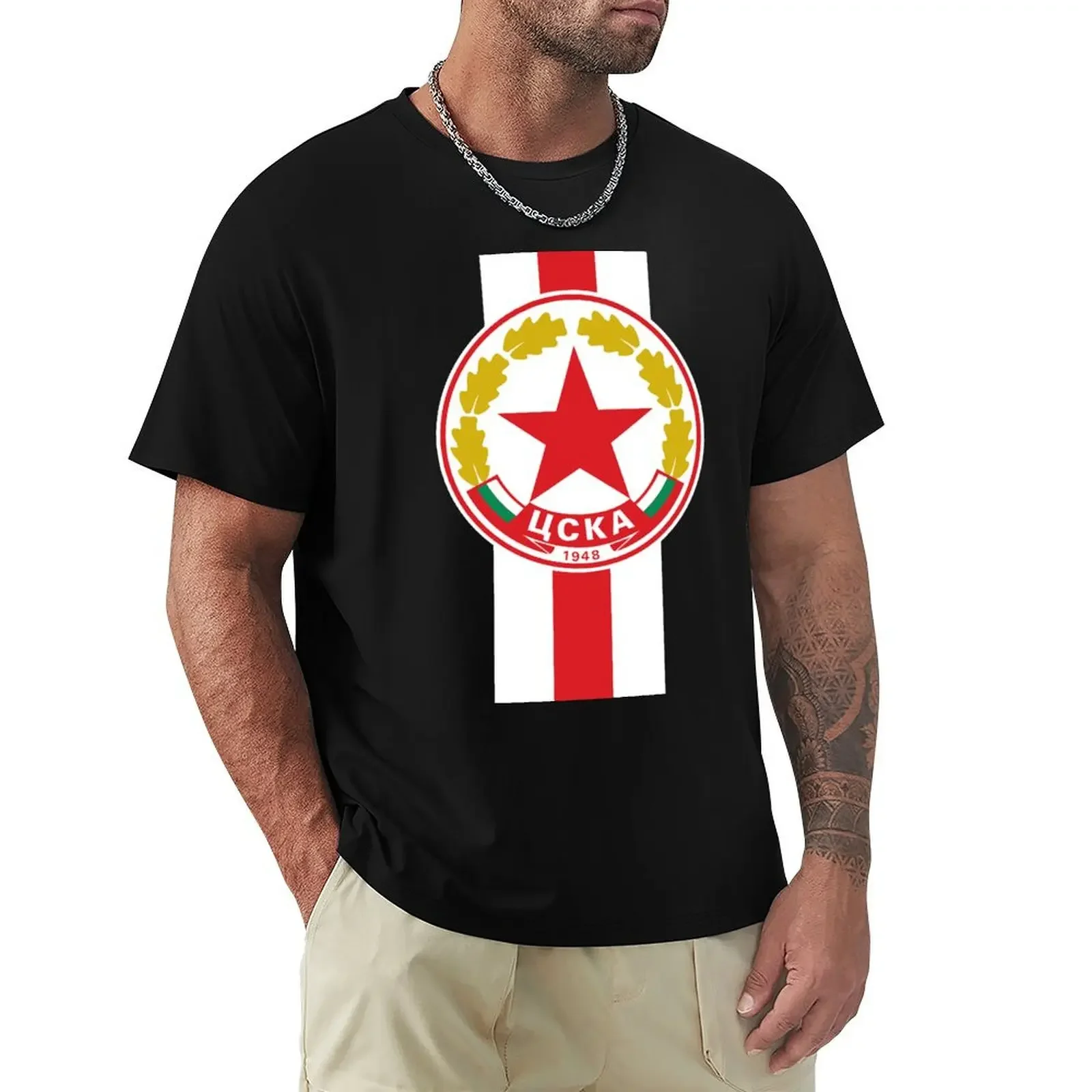 CSKA Sofia Football fans ultras hooligans Bulgaria T-Shirt oversizeds anime clothes men graphic t shirts