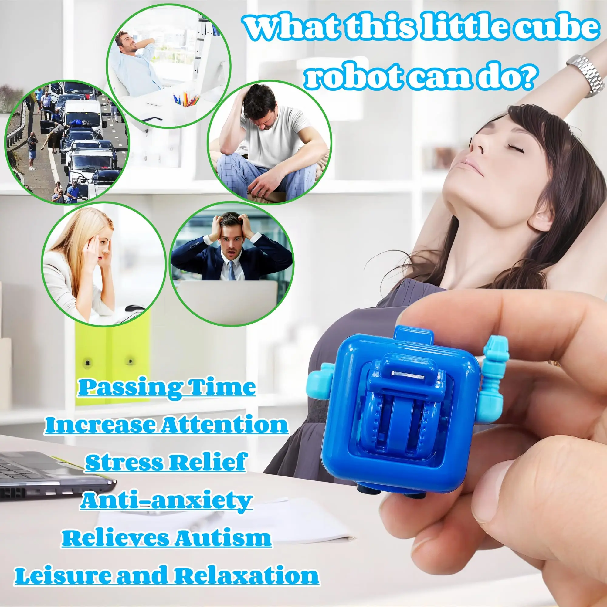 Kids Stress Relief Robots Fidget Toys Magic Cube Anti-stress Hand-Held for Adults Autism Gifts Killing Time Cool Fidget Block