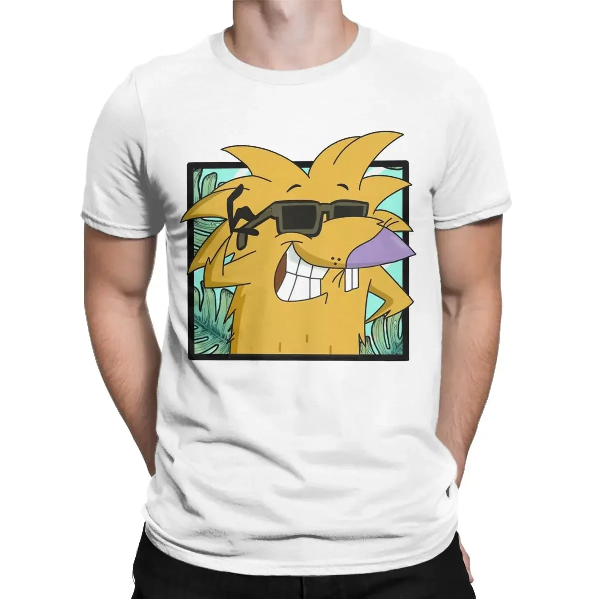 Men's T-Shirt Angry Beavers Awesome 100% Cotton Tees Short Sleeve T Shirts Round Neck Clothing Plus Size