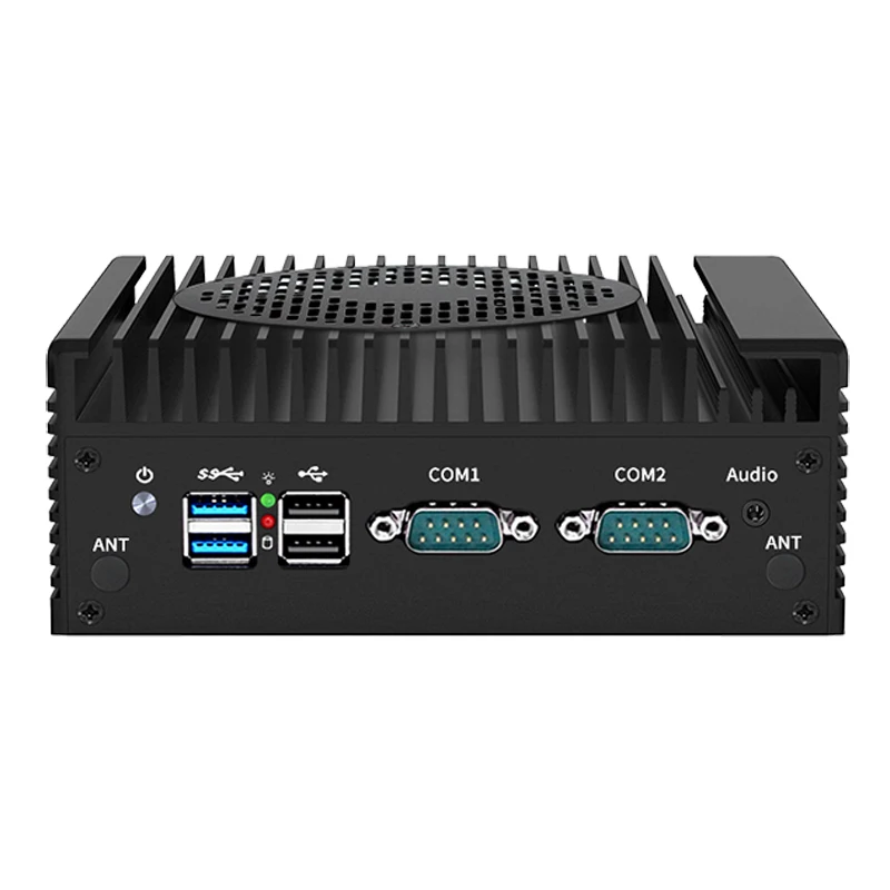 Le plus récent i3-N305 4 * Affichage Sans Ventilateur Mini PC HDMI DP VGA Type-C 2 * RTL8111H LAN 2 * COM Ordinateur De Bureau Windows 11 Routeur PC RS485