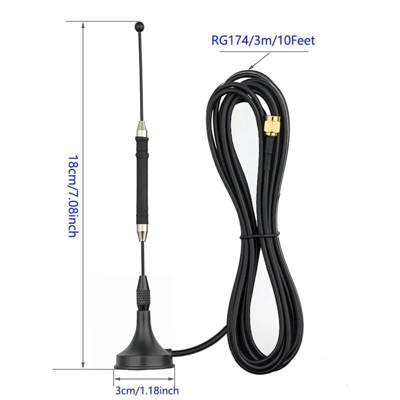 WiFi Antenna 4G LTE 3G WCDMA GSM Full-band 700-2700MHz Router DTU module GPRS omnidirectional high gain 10DB antenna SMA Male