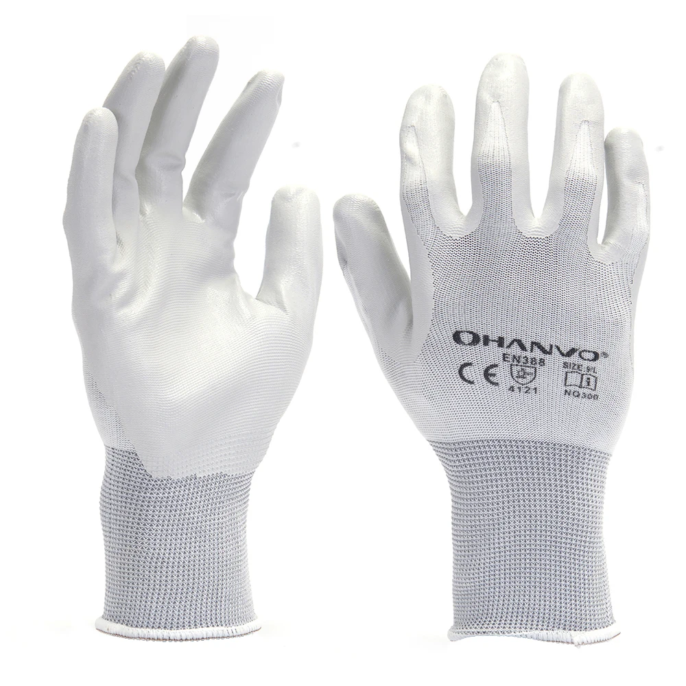 NQ300 Smooth Nitrile Coated Work Gloves Thin Lightweight Non‑Slip Wear Resistant for Precision Assembly Handling #0727
