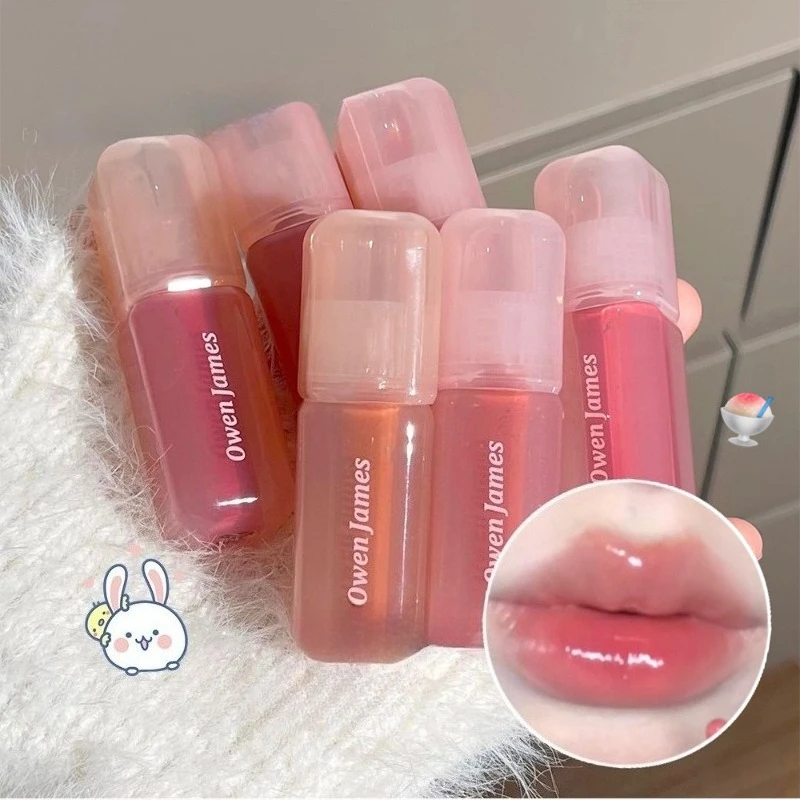 High Shine Glass Finish Lip Glaze,Lip Moisturizing Plumping Lip Gloss Water Mirror Liquid Lipstick,Long-lasting Natural