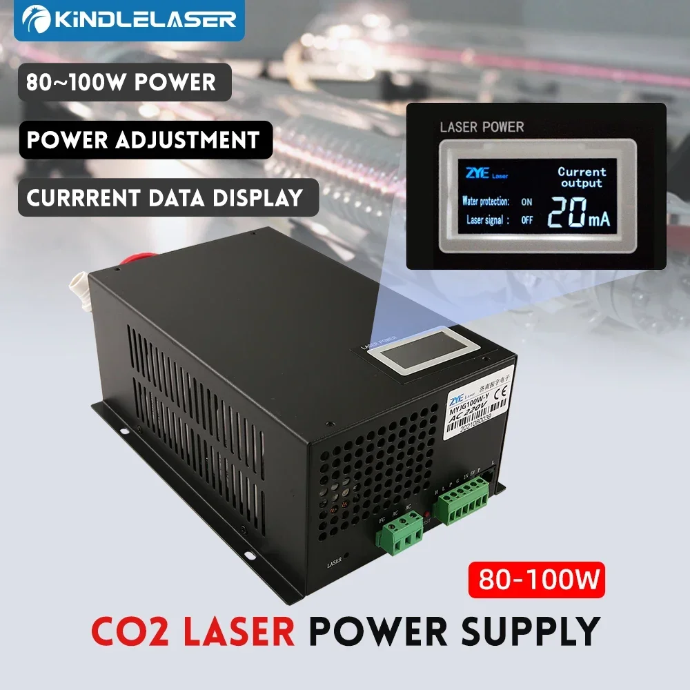 

KINDLELASER MYJG 100W CO2 Laser Power Supply Replacement for Reci EFR Yongli CDWJ CO2 Laser Engraving Cutting Machine Category