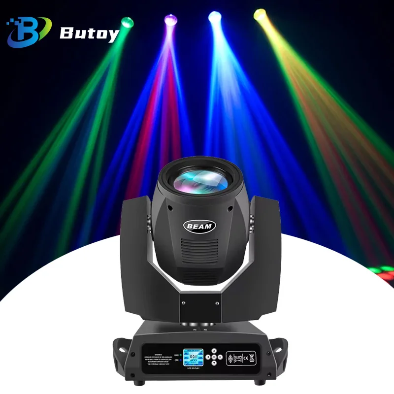 

230W 7R Beam Lights Moving Head Gobo Prism Flightcase DMX512 Control Professional Spot Lighting For Wedding Disco Dj Bar Stage