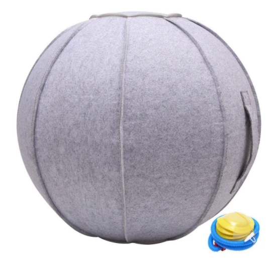 Nrq Yoga Ball Diameter 65cm Balanced and Stable Sports Fitness Ball Pilates Explosion-proof Belt Pump