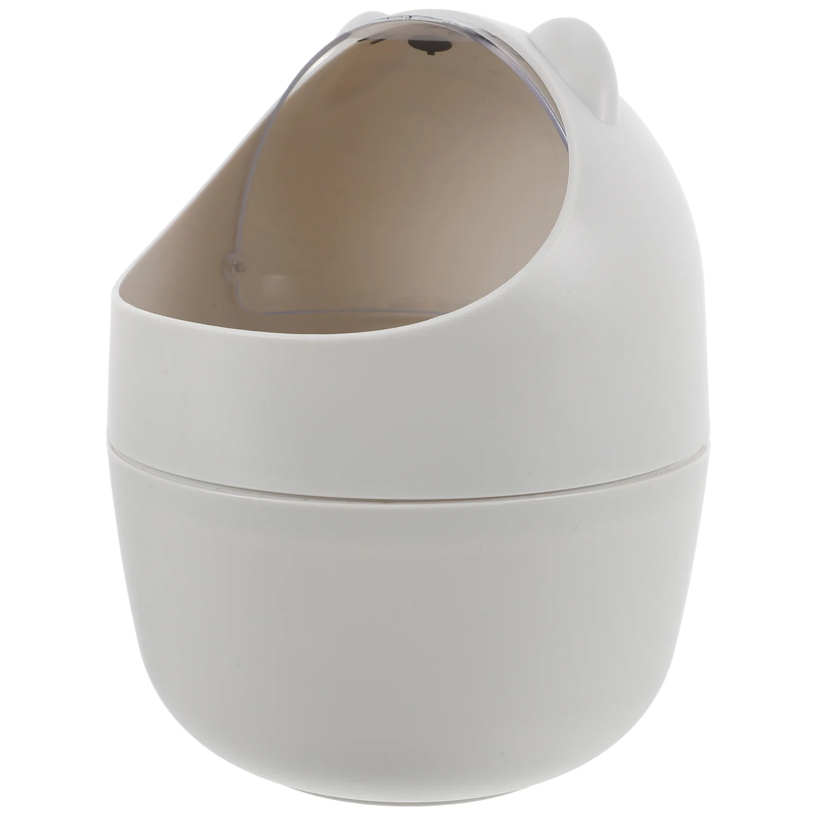 

Mini Cute Bear Desktop Trash Can Small Garbage Bin with Lid Cartoon Design for Office Bathroom Kids Bedroom Desk Wastebasket