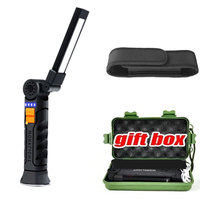 Built-in Battery Rechargeable Work Light Portable LED COB Search Lights With Magnetic & Hook Outdoor Waterproof Emergency Lamp