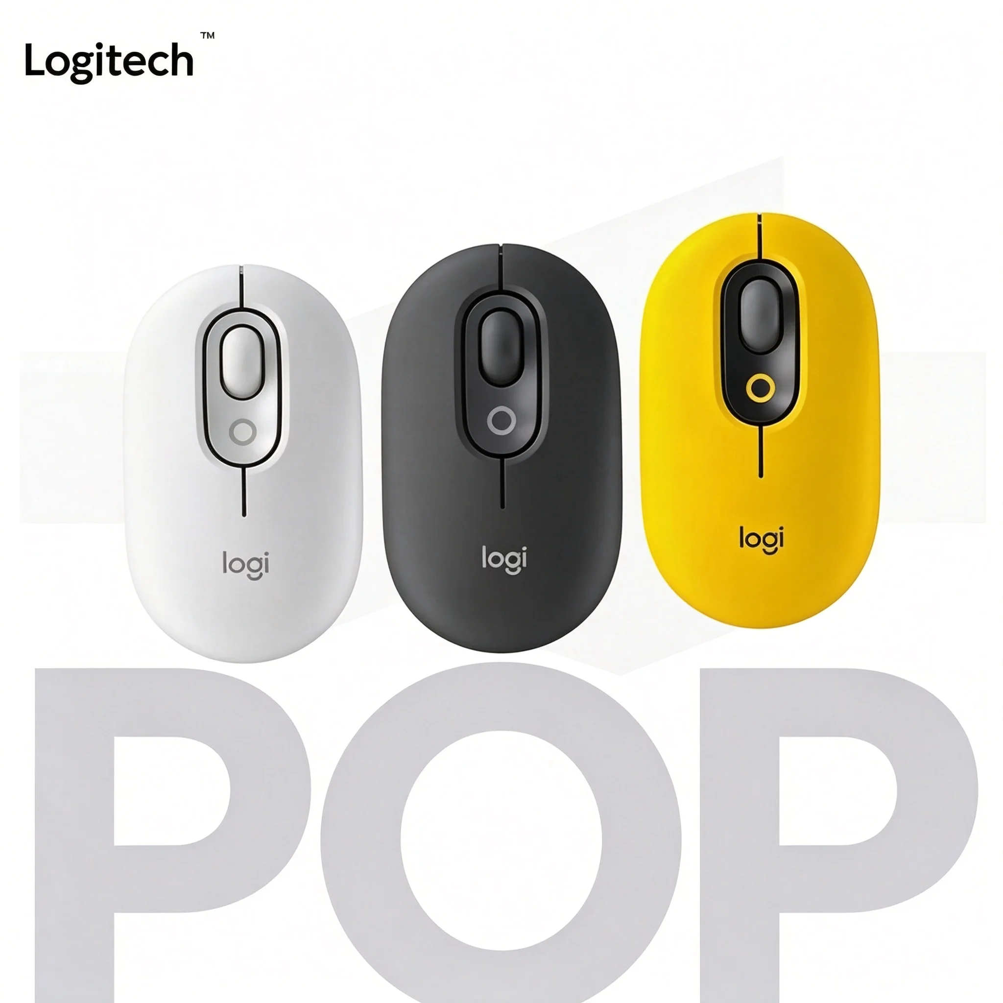 Original Logitech POP Mouse Cute POP Design Bluetooth Wireless Multi Color Optical Mice