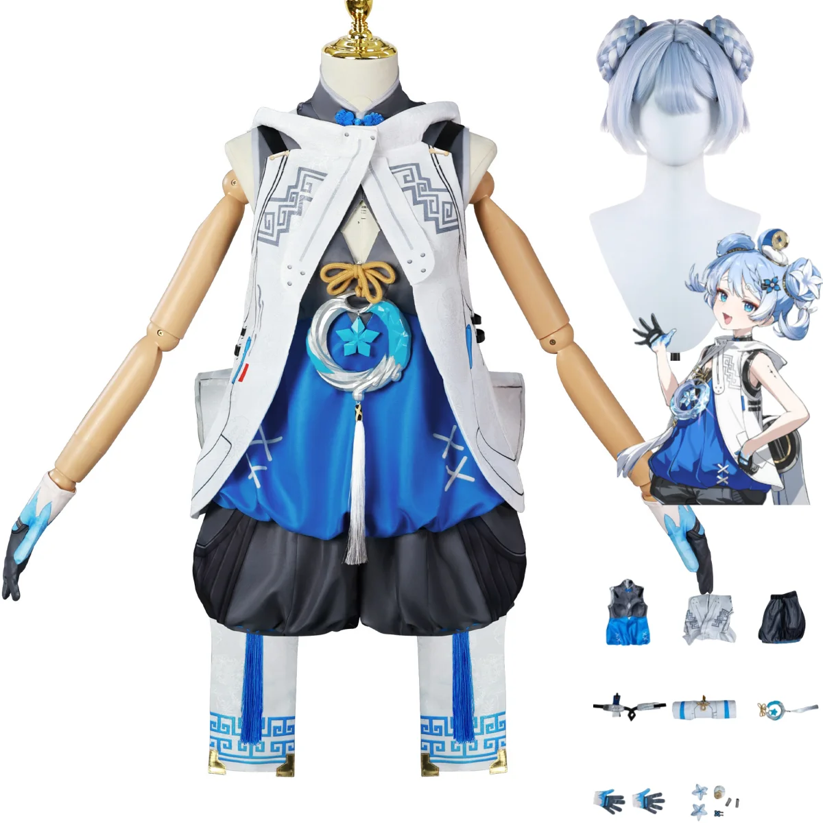 Anime Game Wuthering Waves Youhu Cosplay Costume Lolita Dress Knapsack Wig Adult Woman Sexy Kawaii Halloween Party Suit