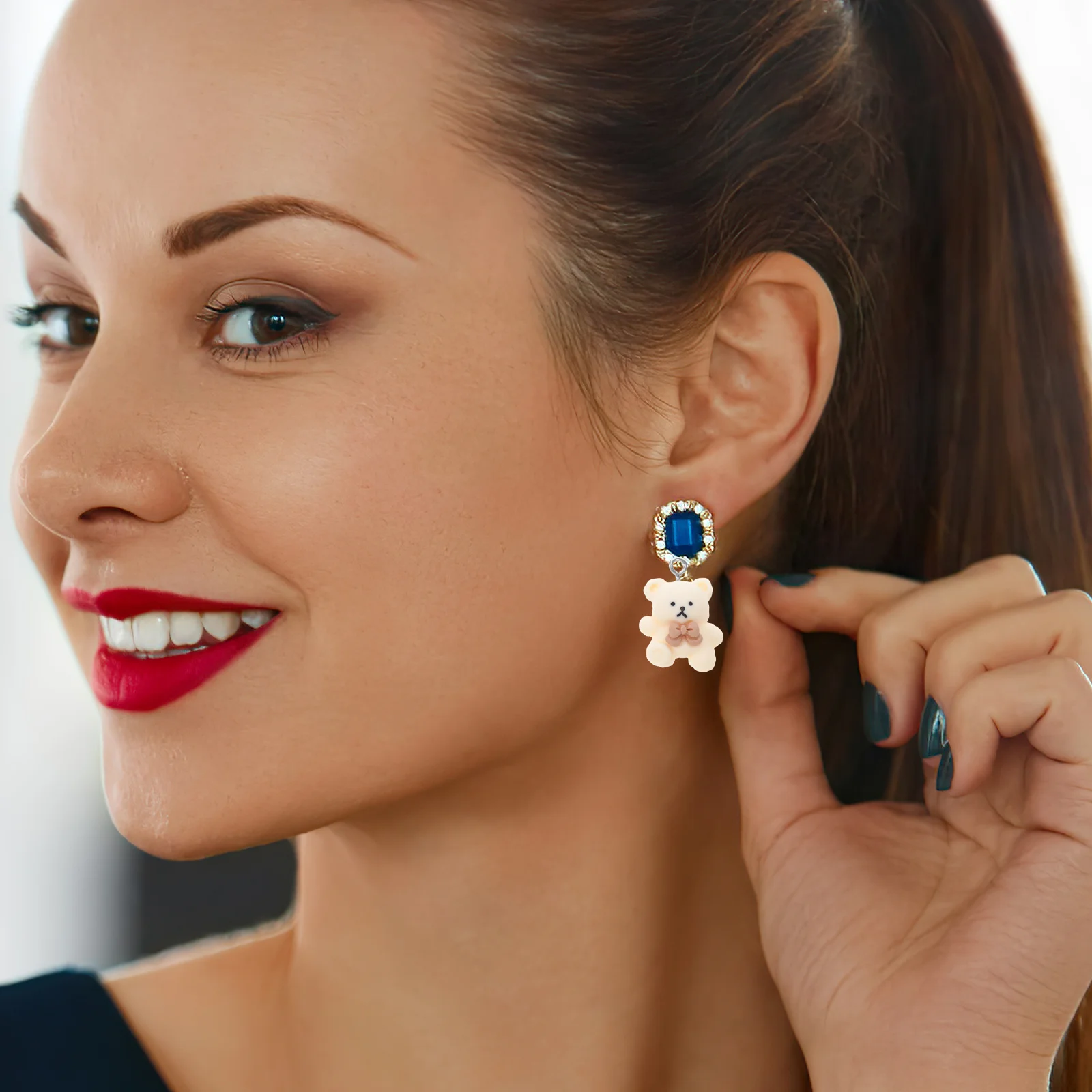 24 pezzi di ciondoli a forma di orso in resina piccoli gioielli fai da te ciondolo per portachiavi collana braccialetto ciondoli artigianali per la creazione di gioielli