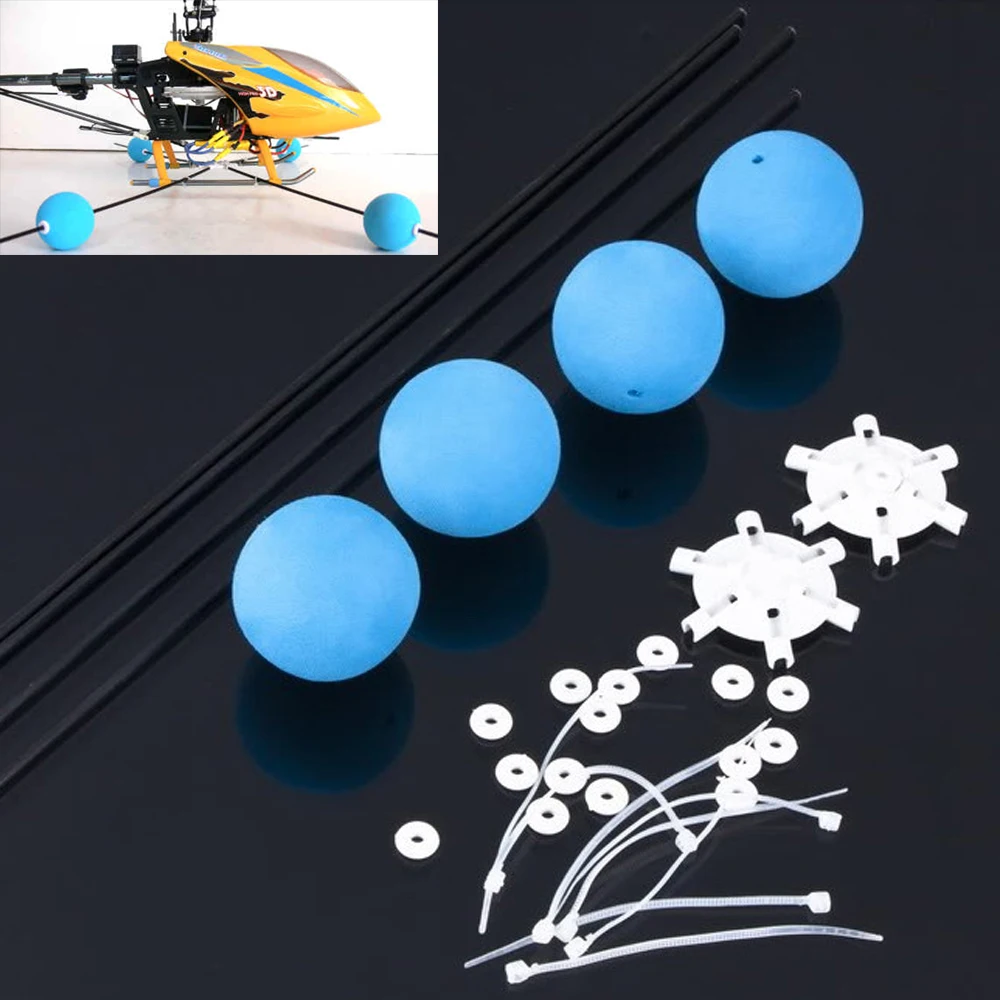 

RC Training Frame Remote Control Aircraft Helicopter Landing Gear Sponge Ball Kit for Blade 400 Trex Align 500 450 Walkera Model