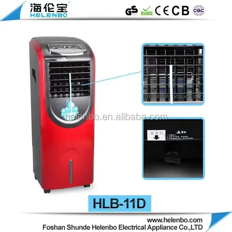 Multifunctional Vertical Evaporative Air Cooler, Portable Cooling Fan with Water Tank for Home Office Bedroom