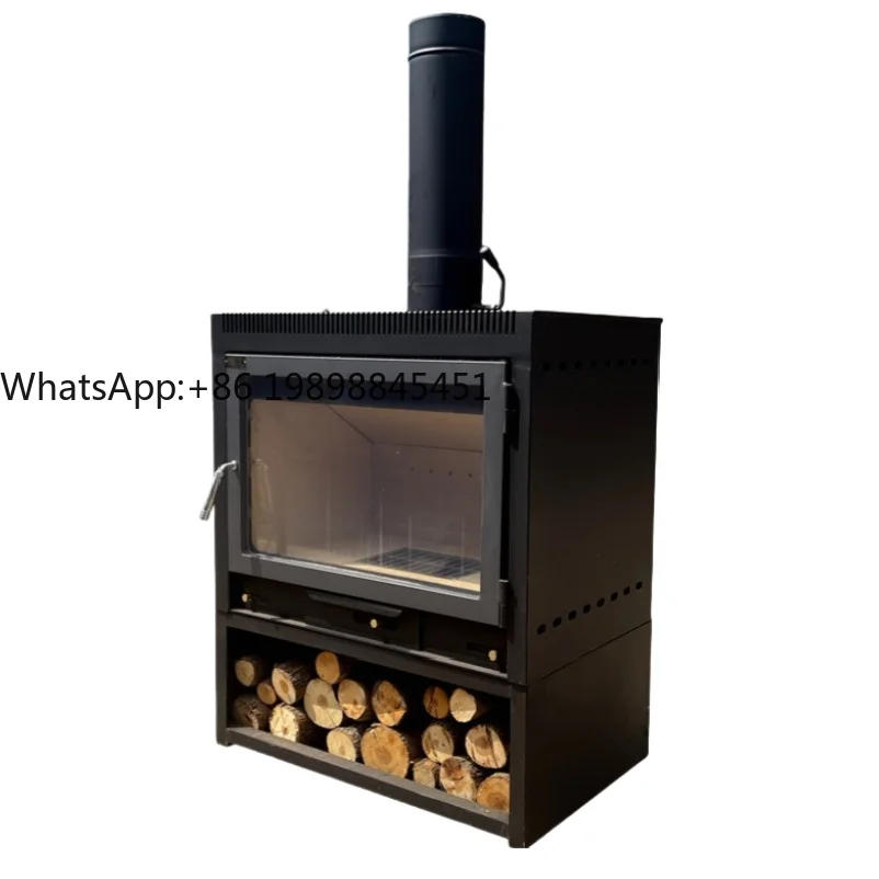 

Sleek Industrial Water Fireplace Design Wood Burning Stove with Oven Engine Core Components