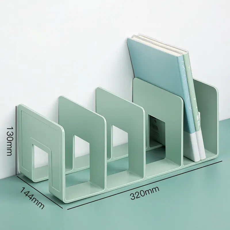 Clear Thick Bookend Plastic Bookshelf Book Storage Rack Desktop Bookshelf Organizer Student Book Holder School Library Stationer