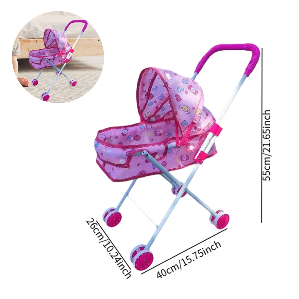 

Коляска-симулятор для развития ролевых игр, миниатюрная модель сцены, Accs, обучающая розовая интерактивная игрушка