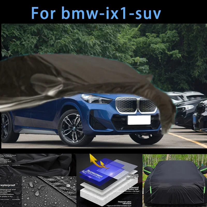 

For bmw-ix1-suv Outdoor Protection Full Car Covers Snow Cover Sunshade Waterproof Dustproof Exterior Car accessories